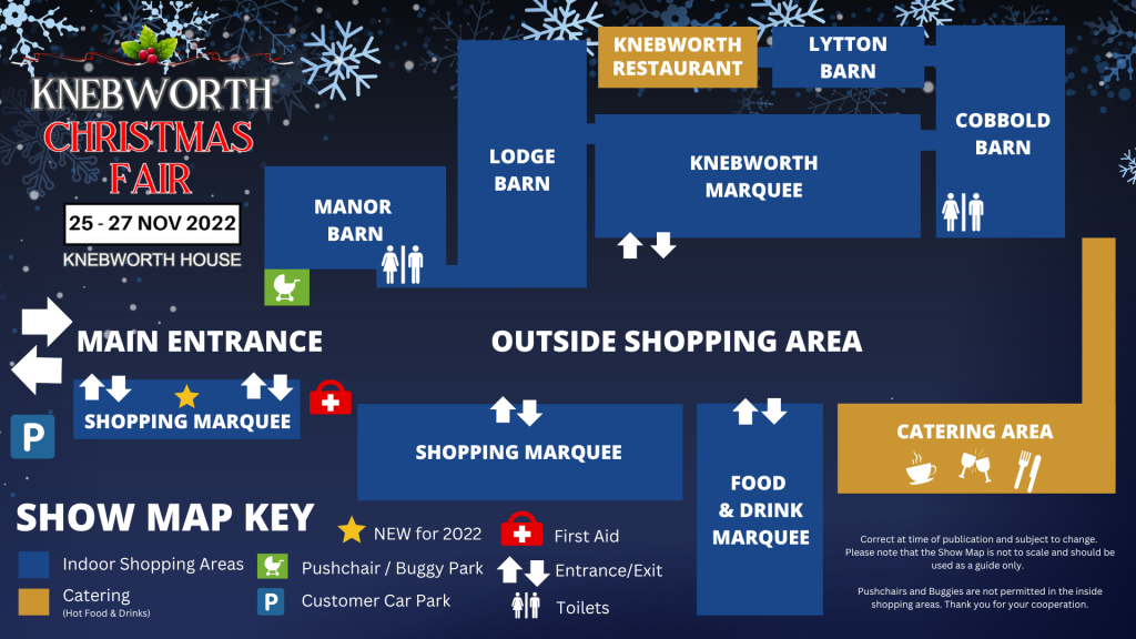 Show Map 2022 Knebworth Christmas Fair